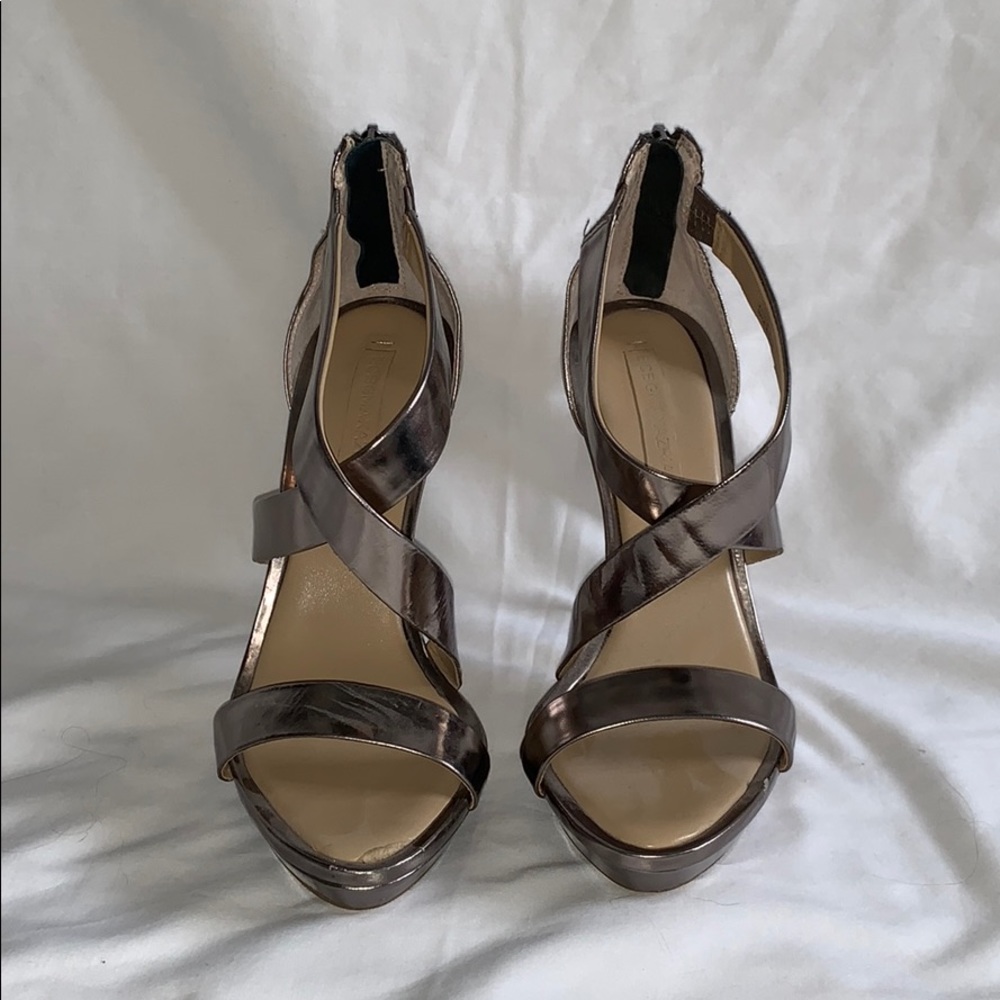 BCBG Maxazria monochrome strappy heel